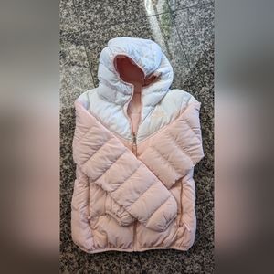 Nike Pink Double-sided Hooded Down Jacket XS